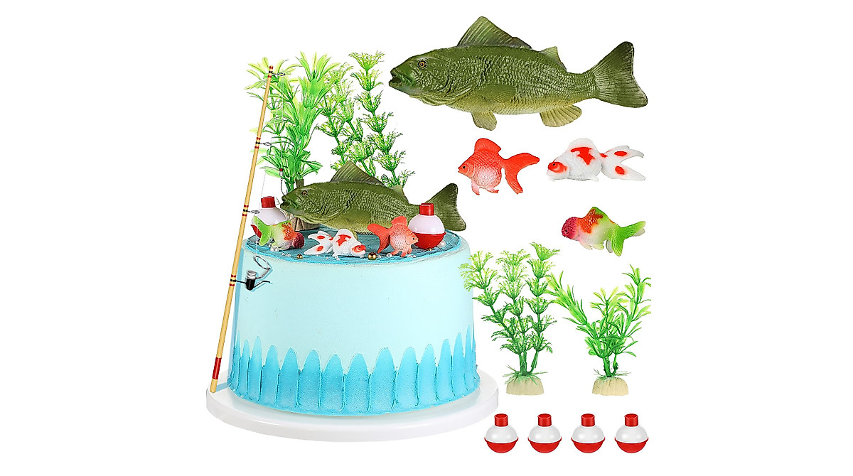 Gone Fishing Cake Topper Set - Fisherman Party Decor
