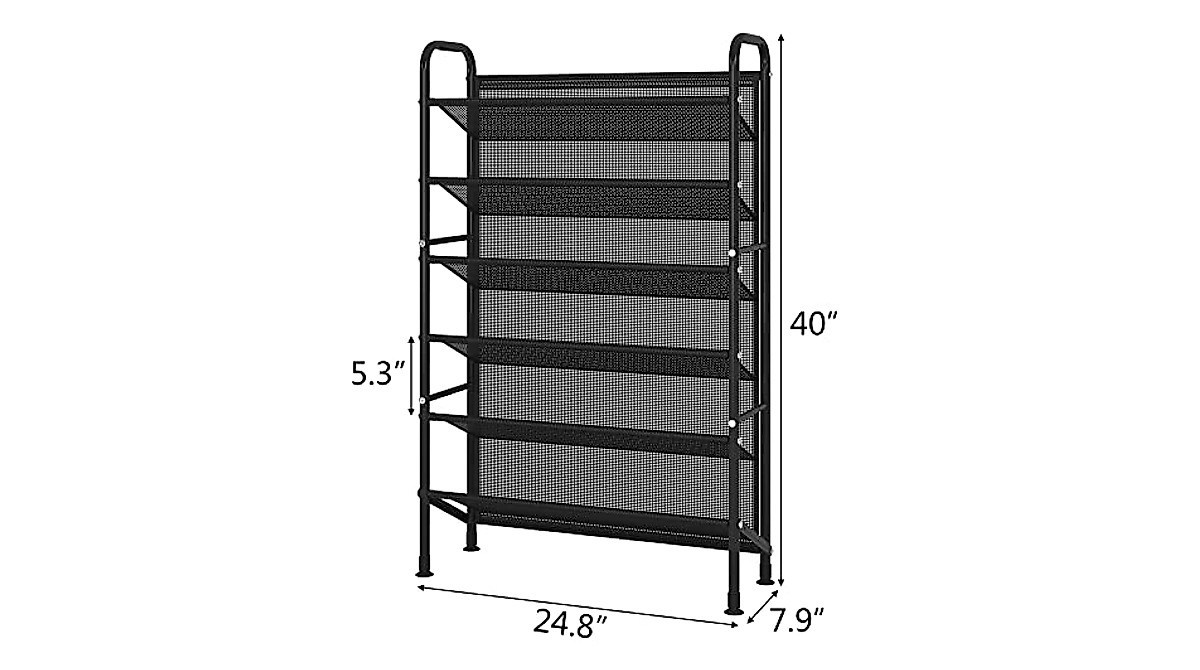FKUO 6 Tier Shoe Rack - Space Saving Organizer
