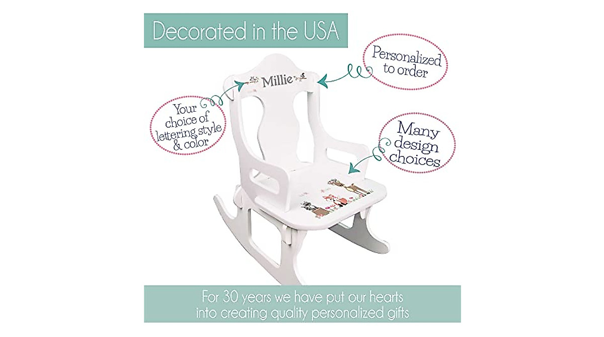 Personalized Butterfly Puzzle Rocking Chair for Kids