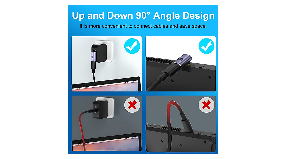 Right Angle USB C Adapter: 90° Design for Efficient Use