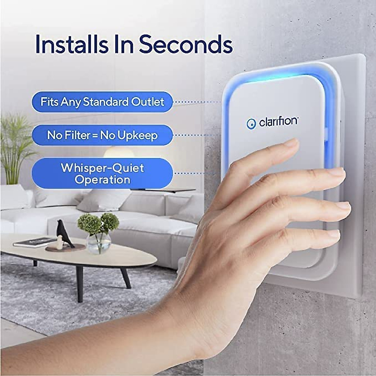 Clarifion Air Ionizers: Filterless Negative Ion Home Purifier