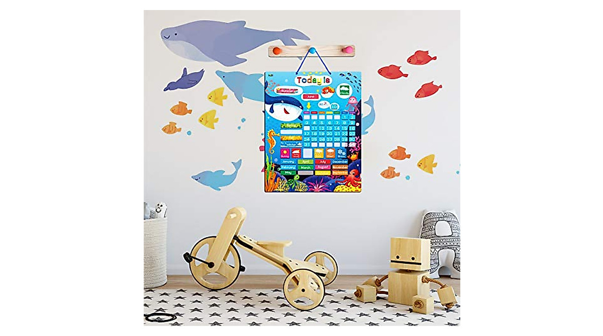 Magnetic Learning Calendar for Preschool Kids - Ocean Version