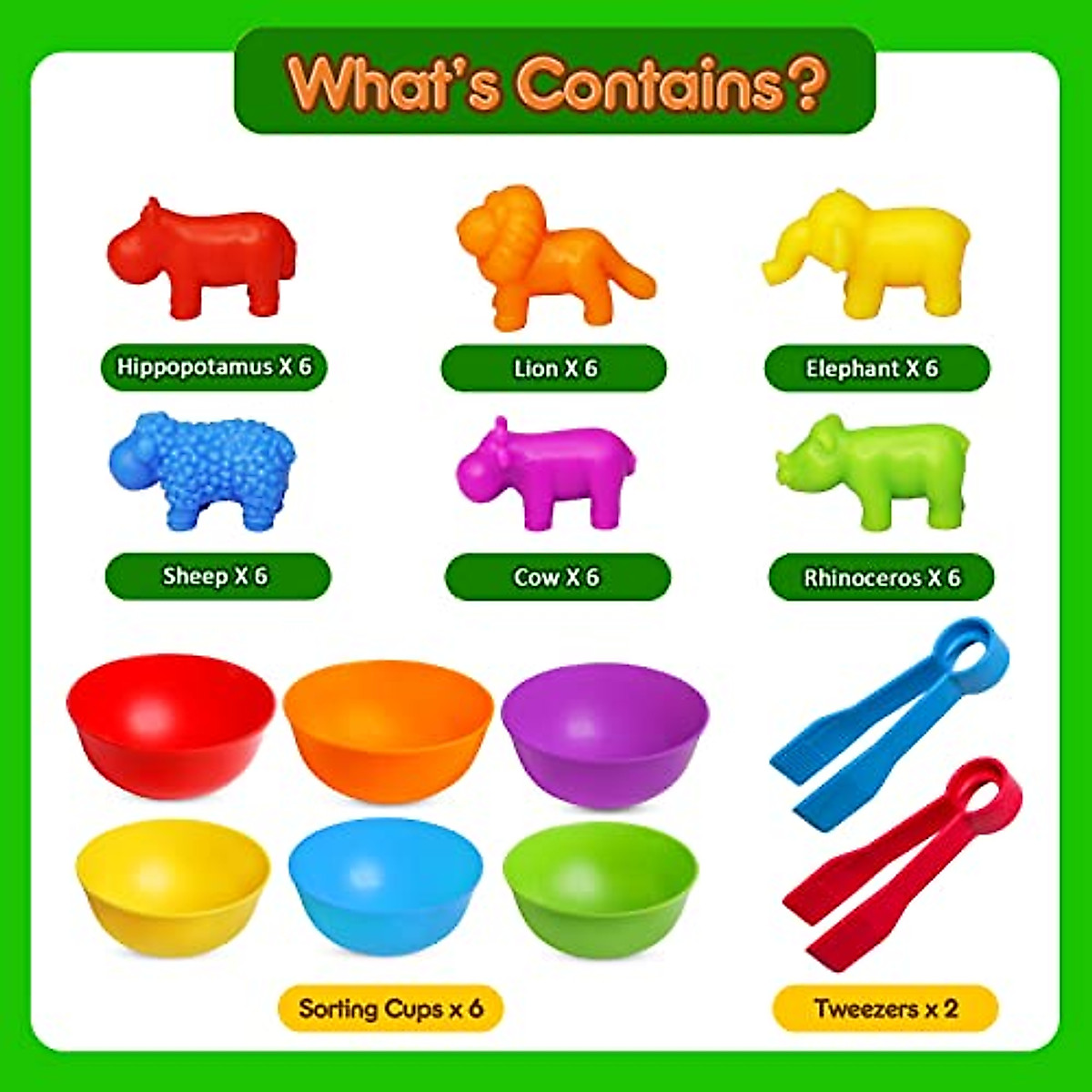 JOCHA Color Sorting Toys for Toddlers - Fun Learning