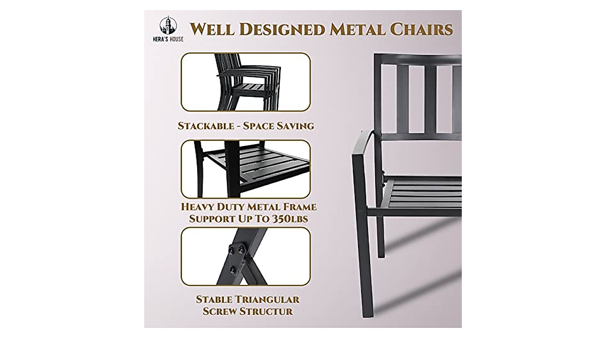 HERA'S HOUSE 7-Piece Outdoor Dining Set for 6 | Stylish & Weatherproof