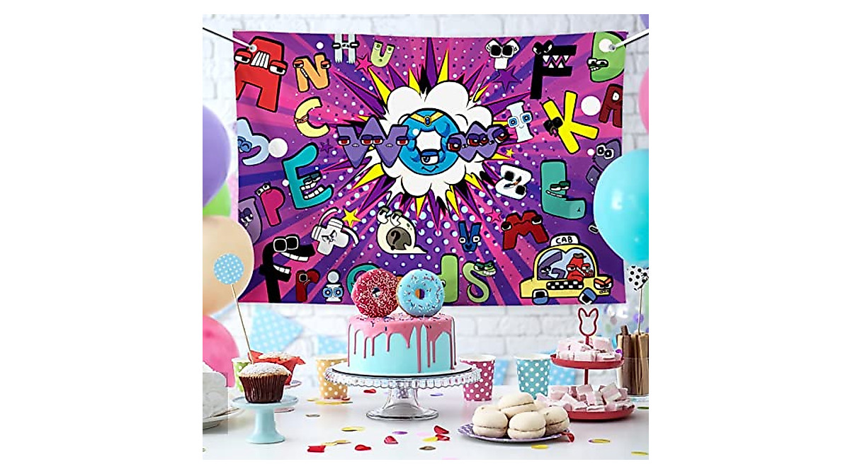 Alphabet Party Backdrop & Birthday Decorations for Kids