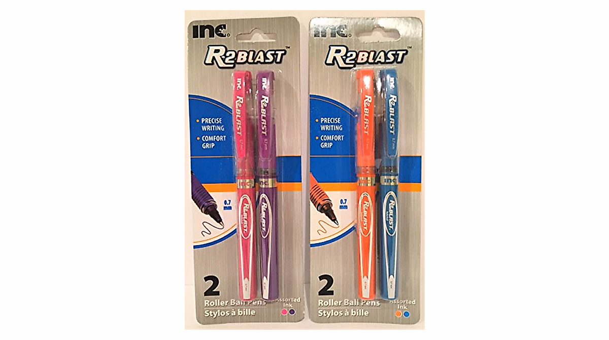 R2 Blast Gel Rollerball Pen Set - 4 Vibrant Colors
