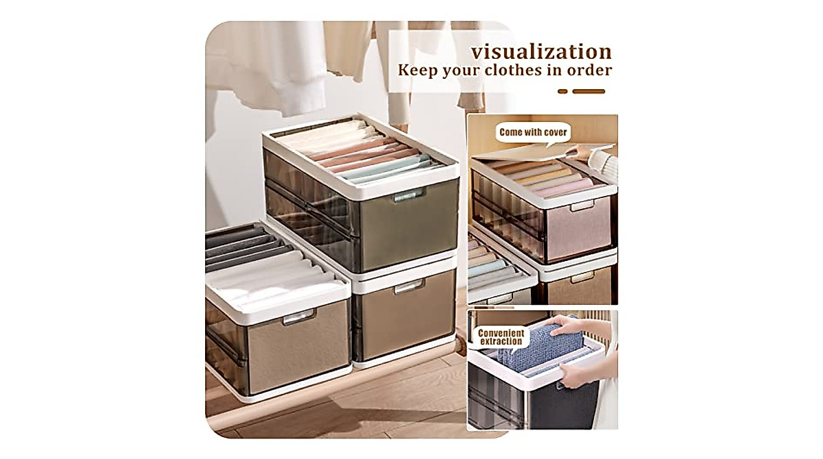 Stackable Plastic Storage Bins with Lids - 3 Pack for Organizational Ease