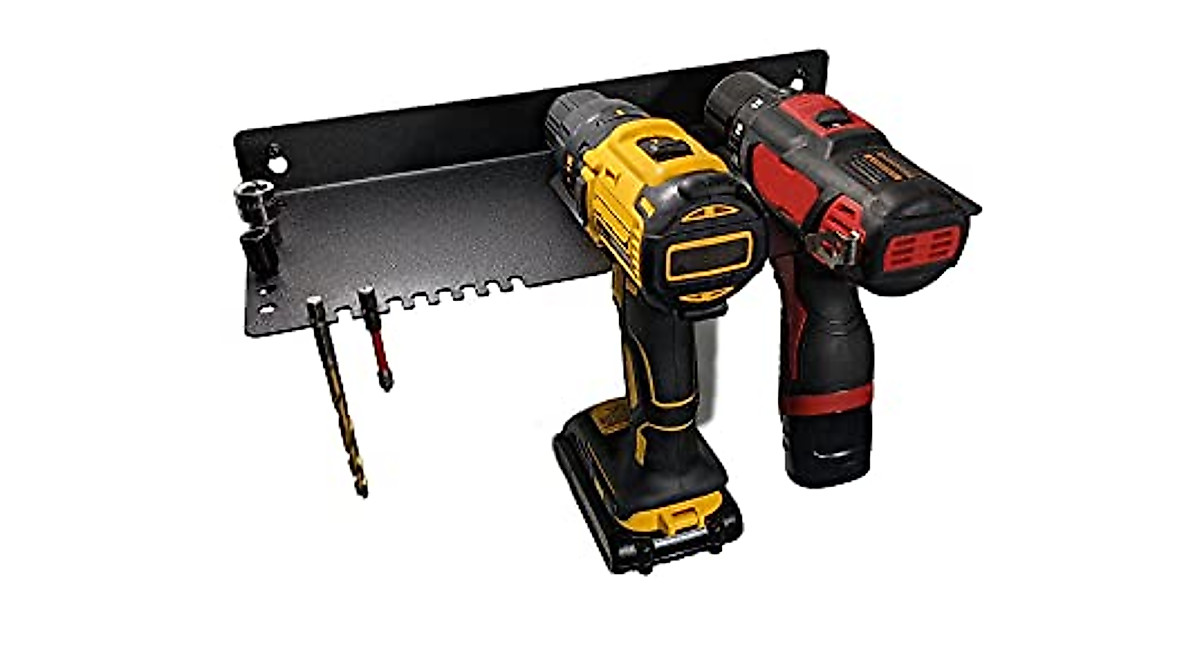 DYE Mini Drill Organizer Rack - Wall Mount Storage for Drills & Bits