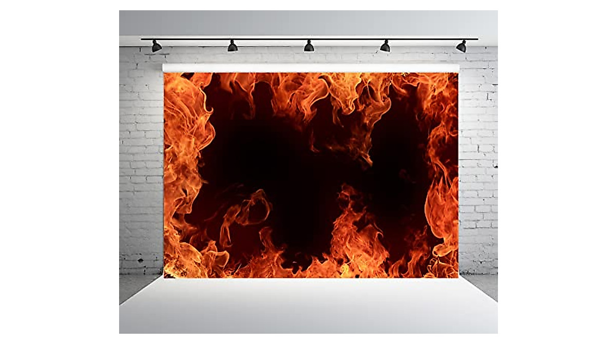 BELECO 7x5ft Fire Photo Backdrop for Parties