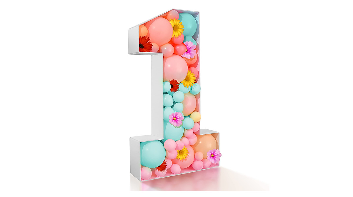 3ft Balloon Frame Number 1 - Perfect for First Birthdays