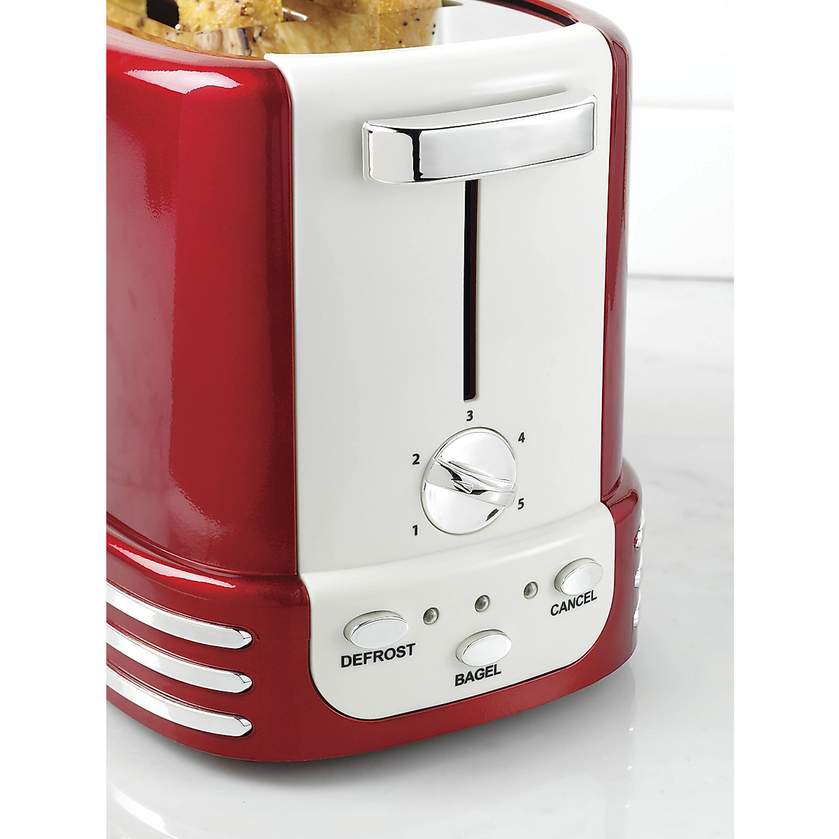Nostalgia Retro Wide Toaster - Perfect Toast Every Time