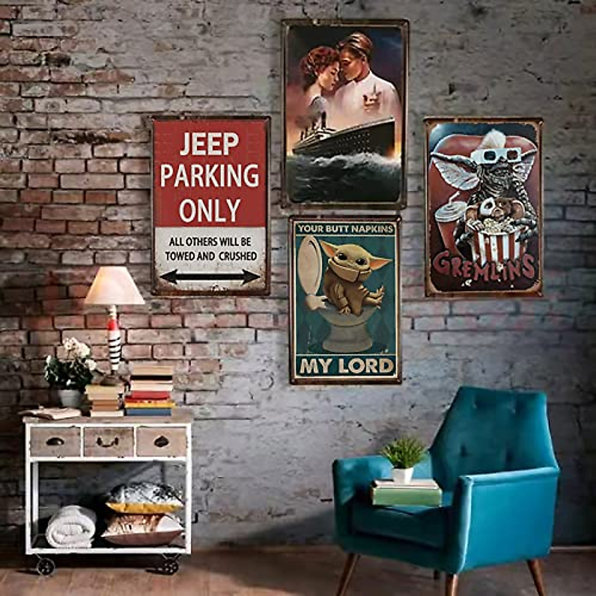 Gremlins Poster - Vintage Horror Movie Metal Tin Sign Decor