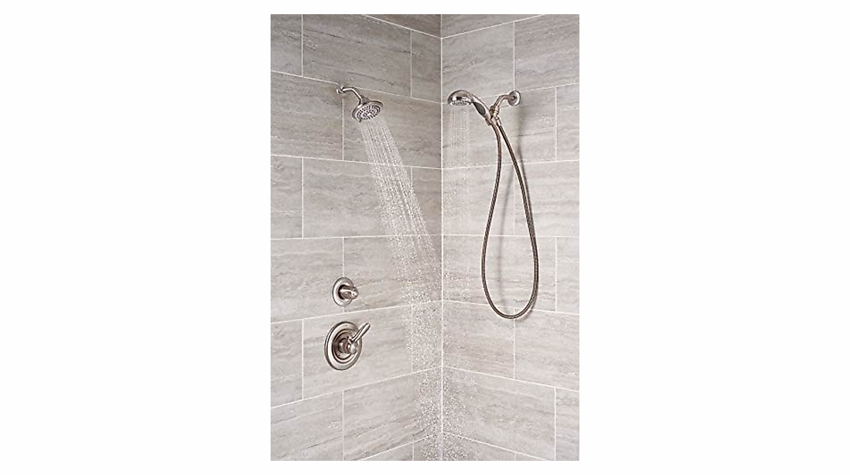 Delta Velum Chrome 3-Function Diverter Trim Kit – T11837, Square Design, For Shower (Valve Not Included)