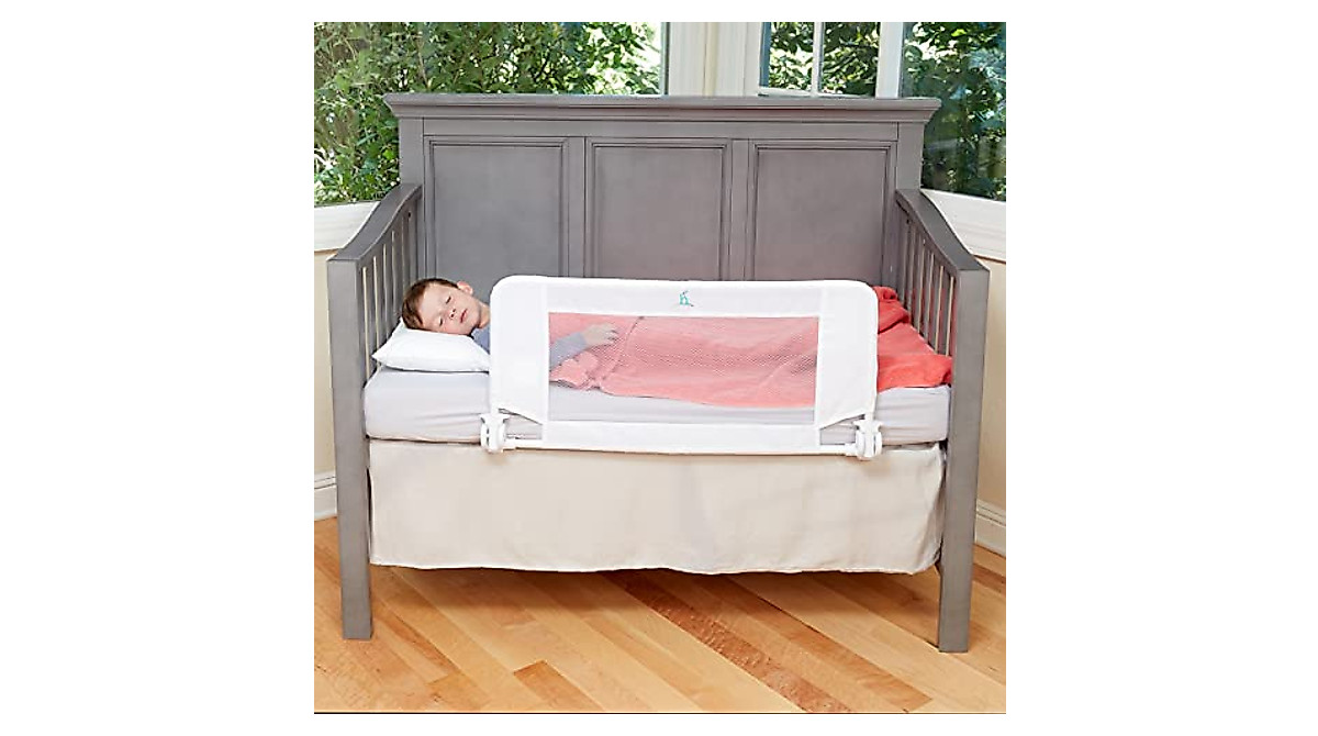 Hiccapop Convertible Crib Bed Rail - Safe Toddler Bed Transition