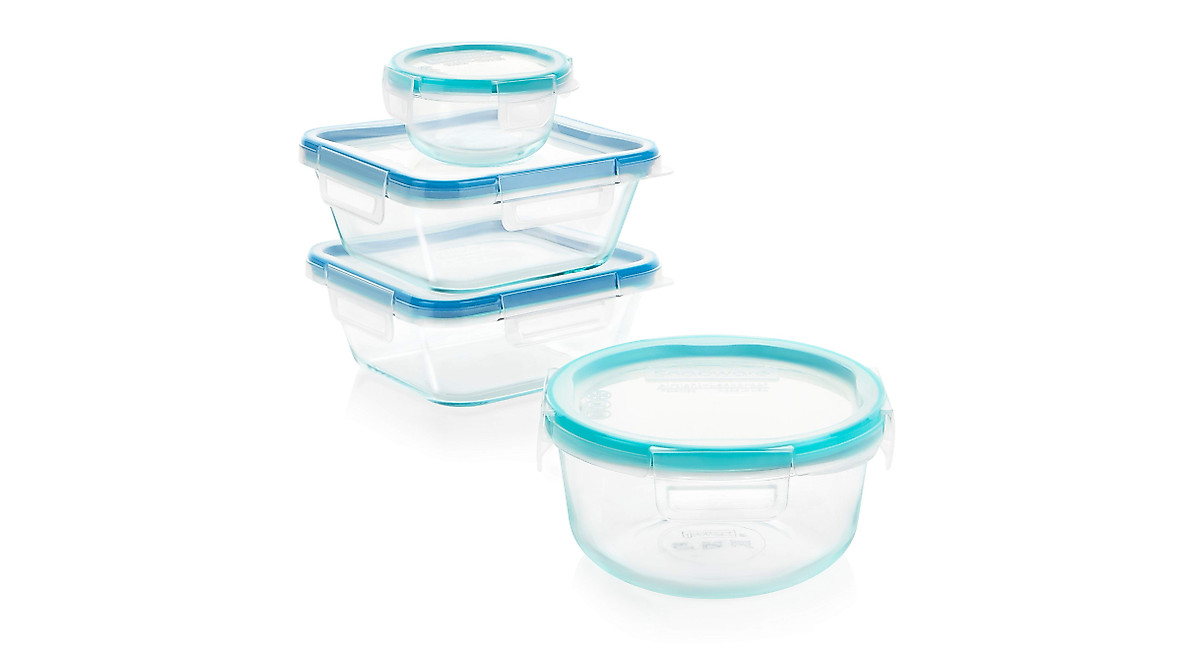 Snapware Pyrex Glass Food Storage Set - Airtight, Leak-Proof Containers