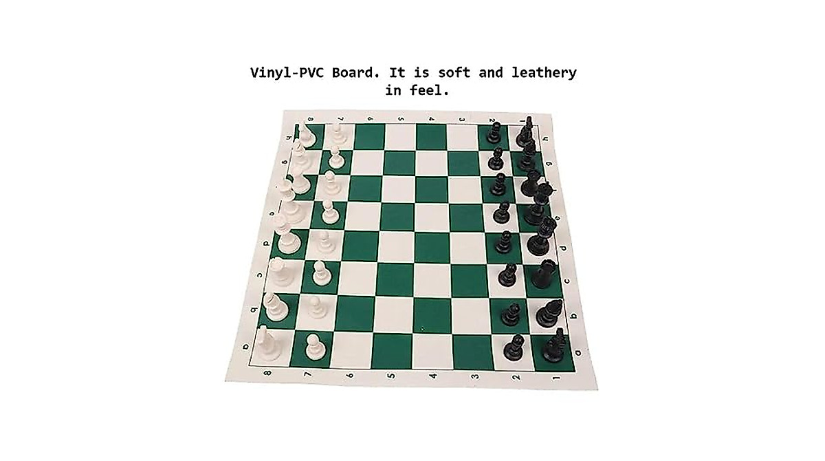 Portable Chess Checkers Set - Travel 2 in 1 Game