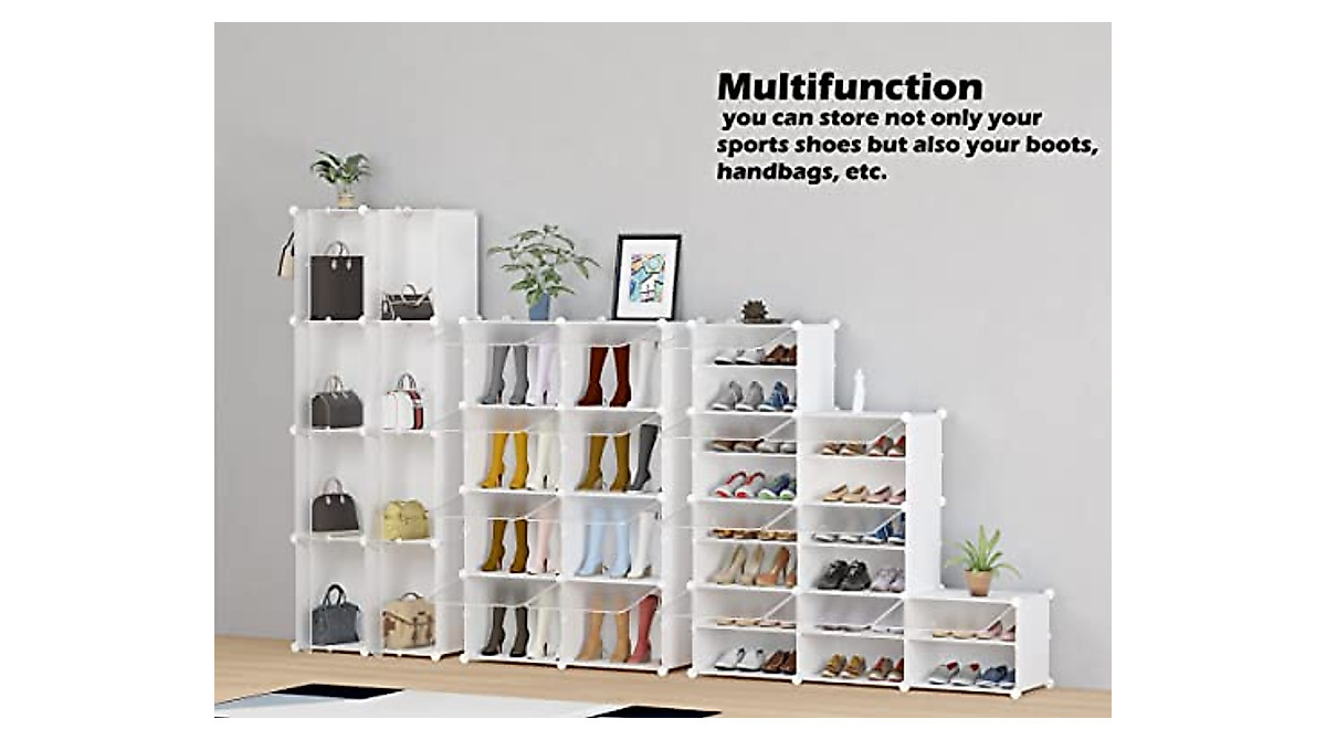 HOMIDEC 8-Tier Shoe Rack - Organize 32 Pairs Easily