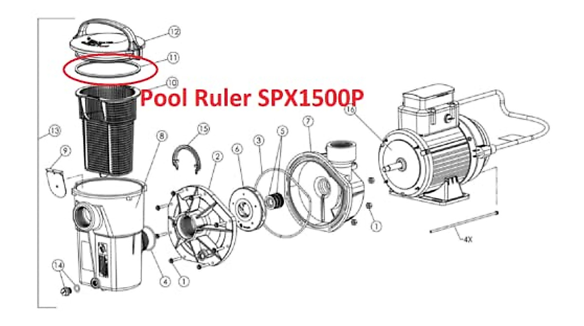 Pool Ruler Hayward SPX1500P O-Ring Pack for Hayward Pumps