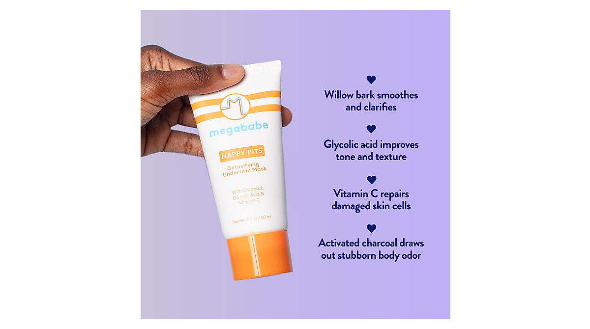 Megababe Underarm Mask for Odor-Free, Soft Pits | Detox & Nourish
