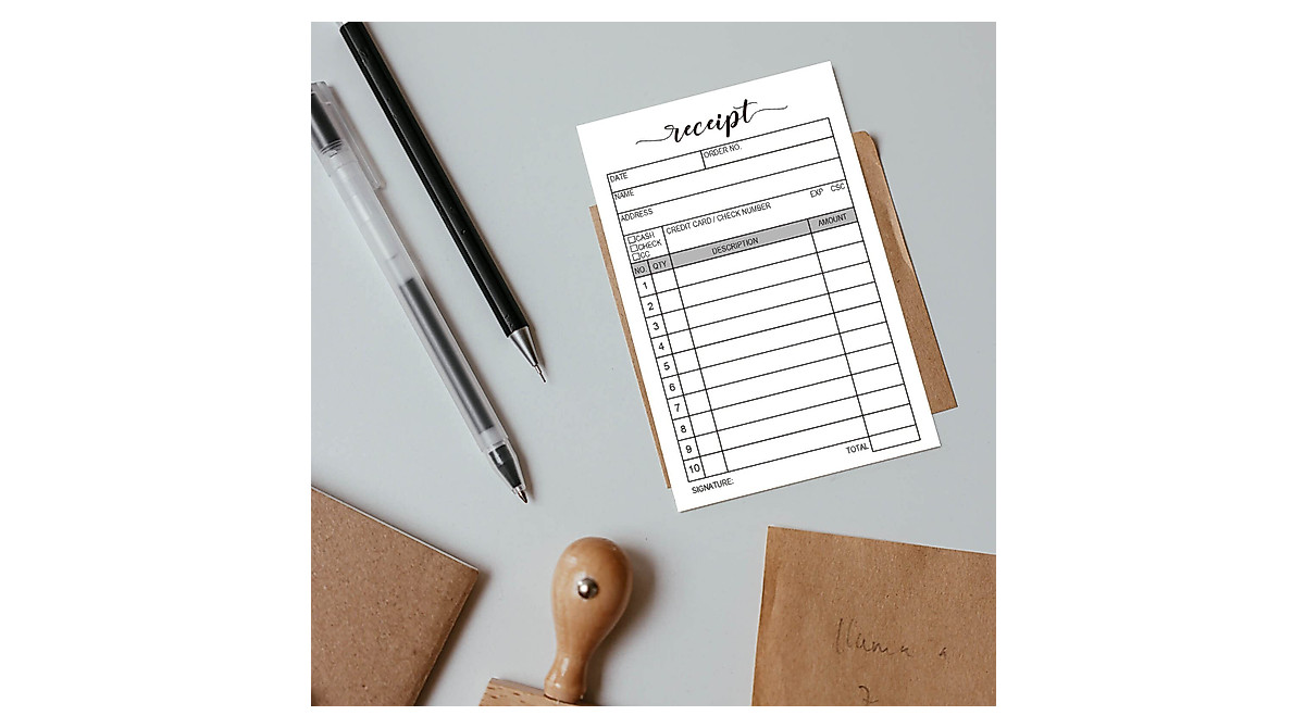 Buy 2 Packs of 50-Set Carbonless Receipt Pads
