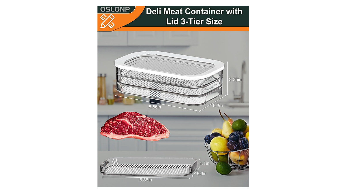 Stackable Deli Meat Container Set - BPA Free