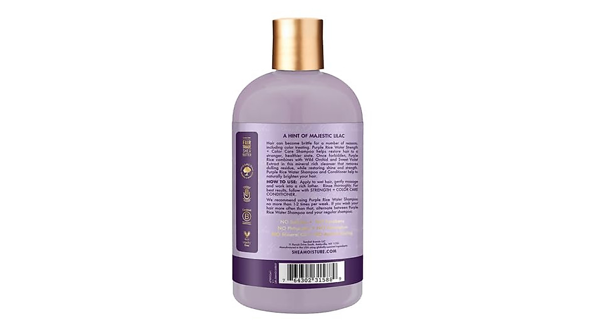 SheaMoisture Purple Rice Water Shampoo for Damaged Hair - Strengthen ...