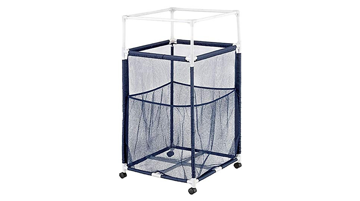 Modern Blue Pool Storage Bin - Organize Pool Toys Effortlessly