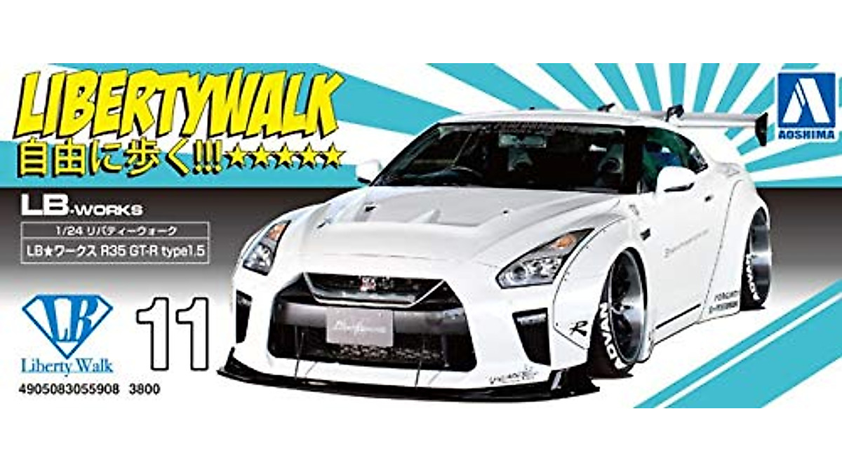 Aoshima Liberty Walk R35 GT-R 1/24 Model Kit