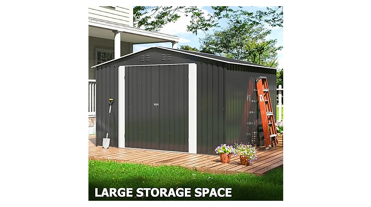 AirWire 10x8 FT Storage Shed - Durable & Spacious