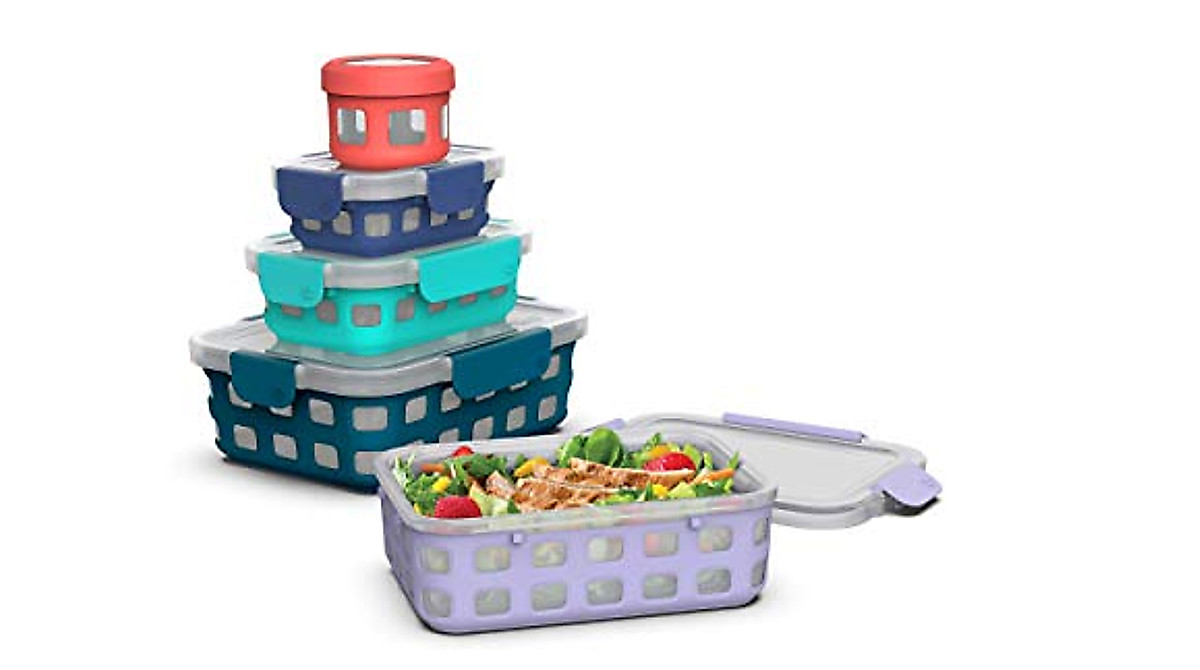 Ello Plastic Food Storage Containers Set - 10pc Leak-Proof