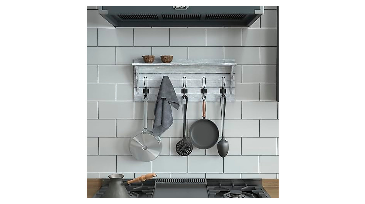 Flash Furniture Wall Rack - Stylish Storage Solution