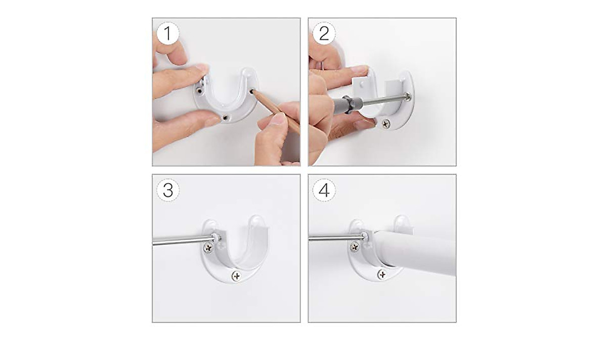 Canomo Heavy Duty Stainless Steel Closet Rod Supports
