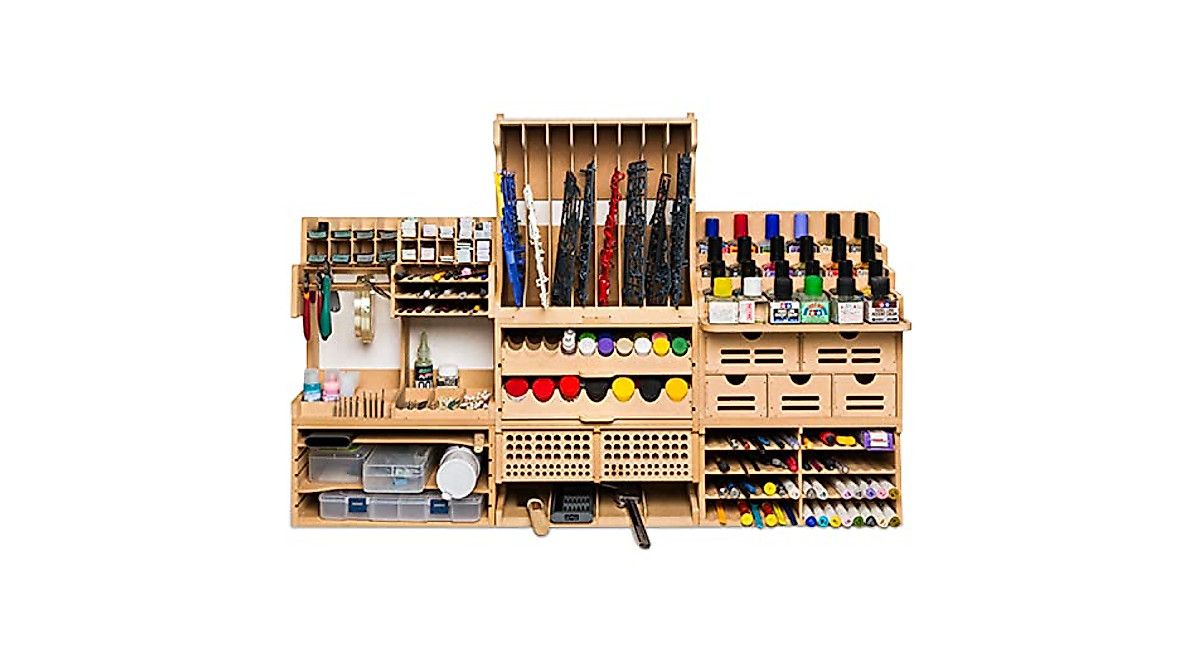 Bucasso Model Paint Rack - Eco-Friendly Modular Storage for Gunpla