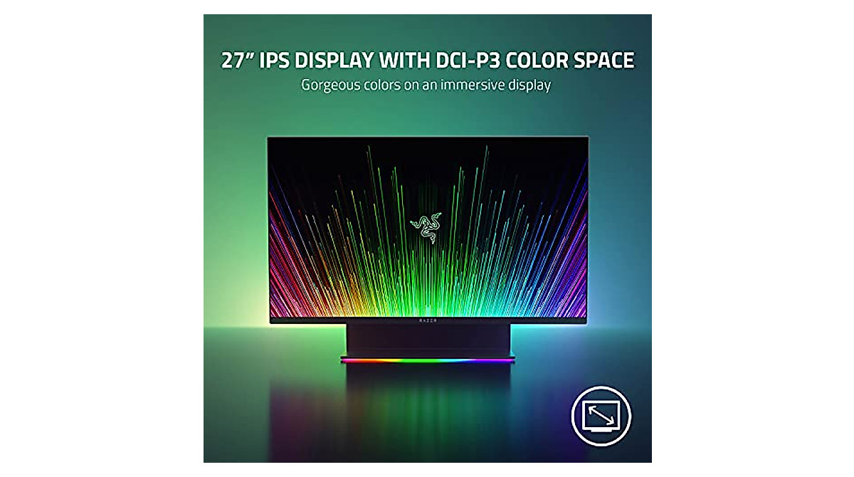 Razer Raptor 27-Inch Gaming Monitor with 165Hz, WQHD, G-Sync