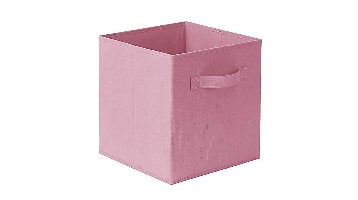 Casafield Light Pink Collapsible Fabric Cube Storage Bins