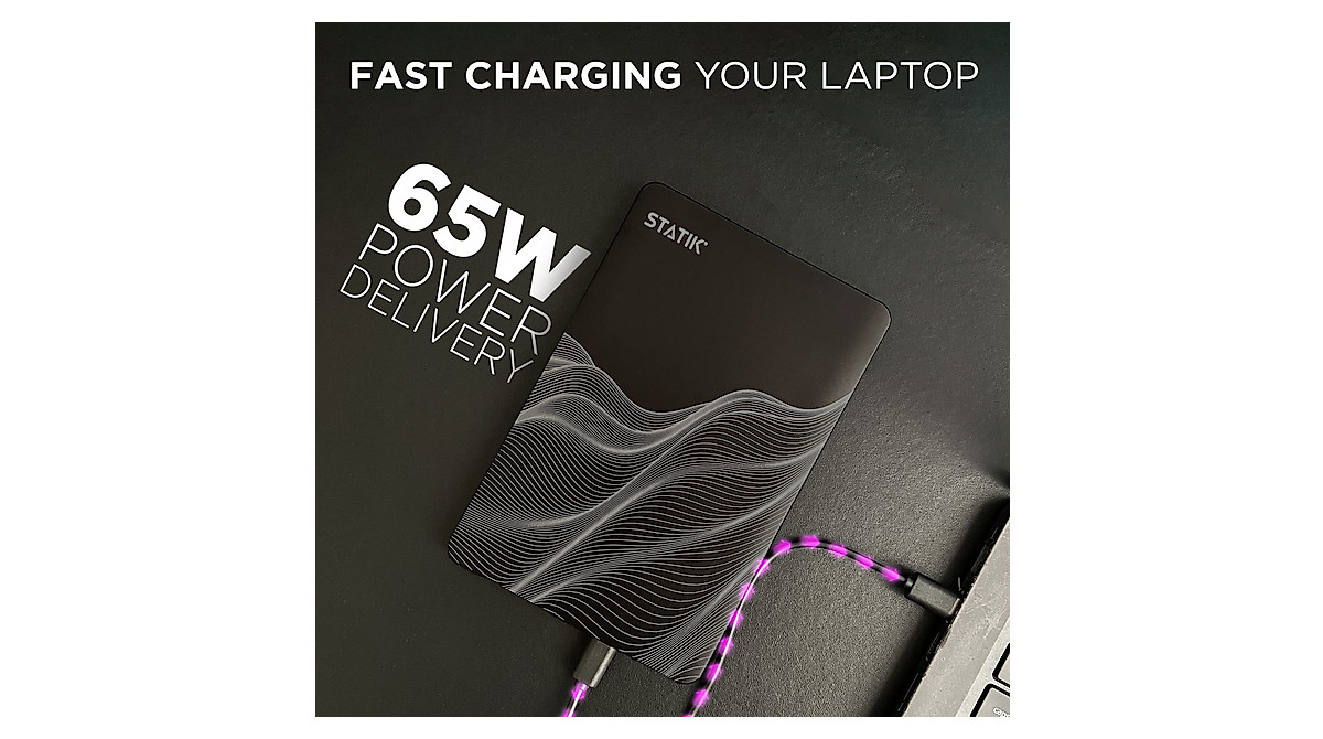 Statik 65W Laptop Power Bank - Fast Charging & Slim Design