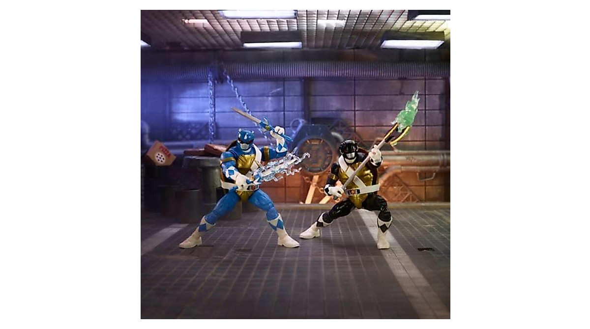 Power Rangers X TMNT Figures - Red Ranger & Foot Soldier | Collectible ...