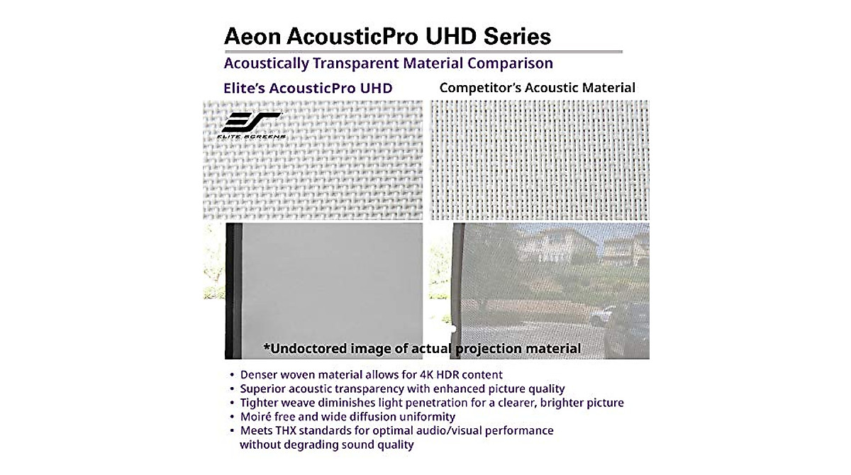 Elite Screens Aeon AUHD 120-Inch 4K Projector Screen | Edge-Free Design