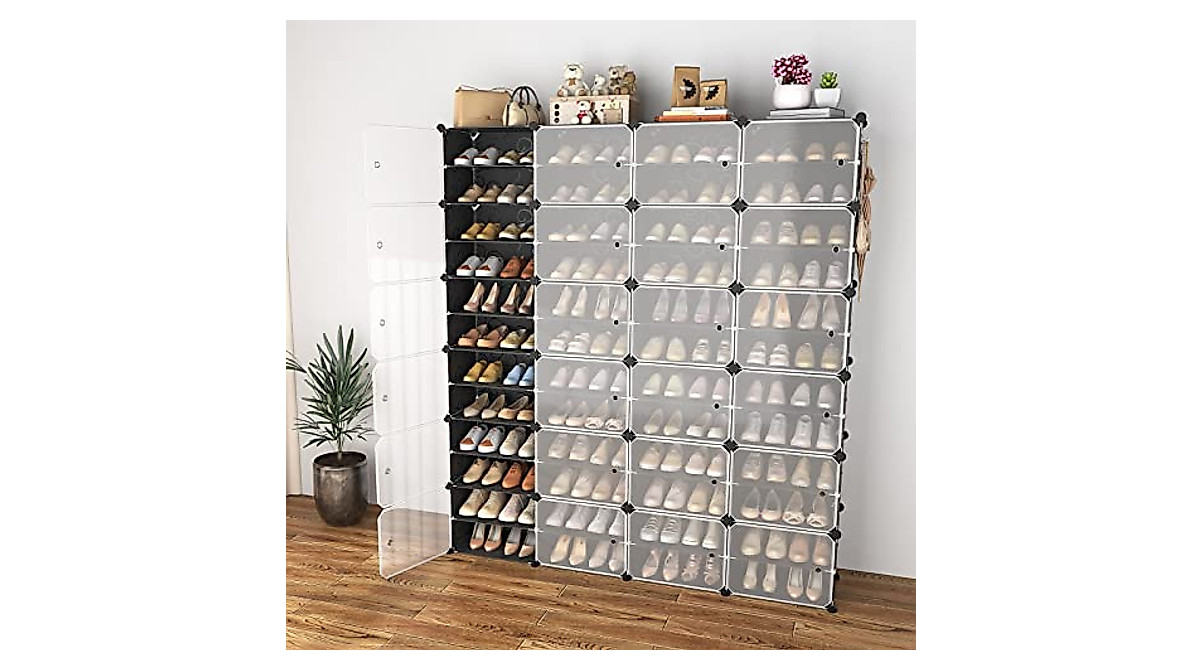WEXCISE Portable Shoe Rack: 96 Pairs Storage Organization