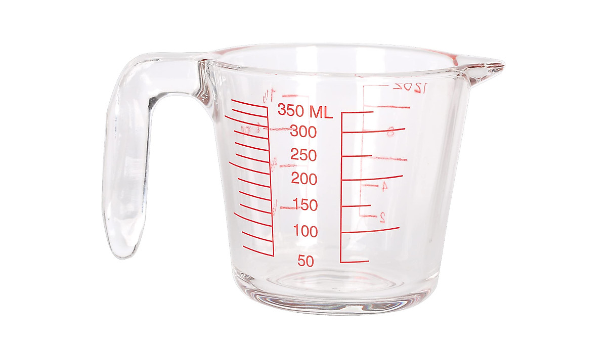 DOTINGHUX 12 oz Measuring Cup - Clear & Red, Durable & Easy to Read
