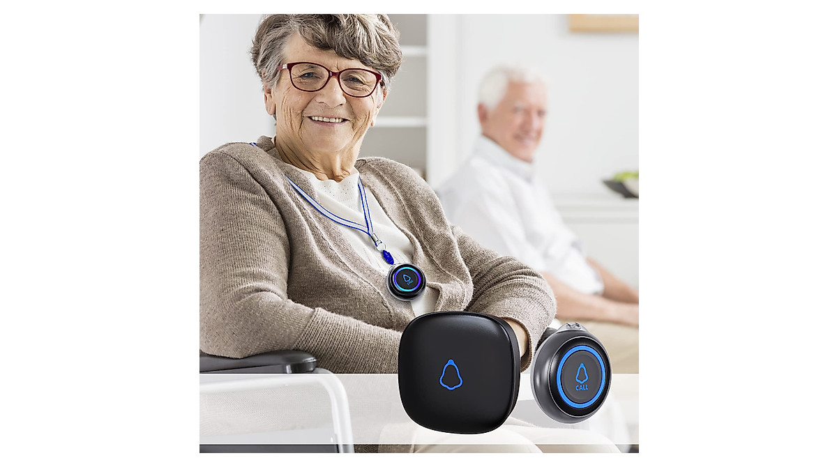 Wireless Caregiver Pager for Elderly & Patients | Waterproof & Expandable