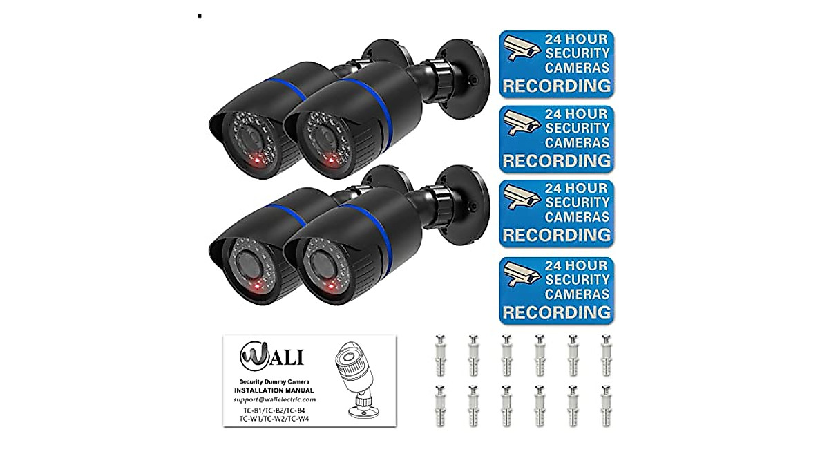 WALI Dummy Fake CCTV Dome Cameras - Deterrent Security Pack
