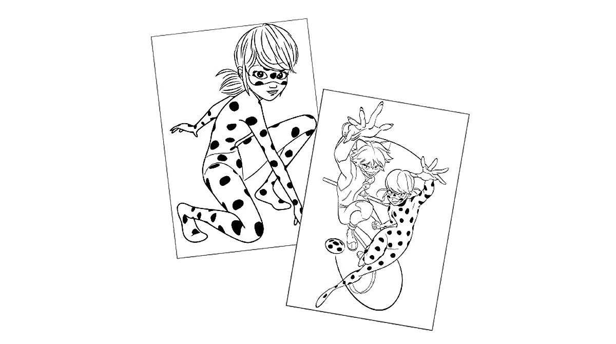 Miraculous Ladybug Activity Bundle for Kids | Coloring & Stickers