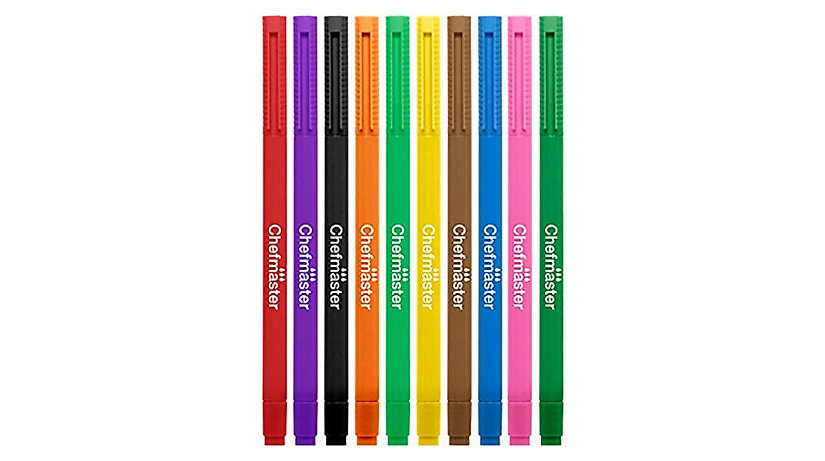 Chefmaster Edible Markers - Vibrant Food Decorating Pens 10 Pack