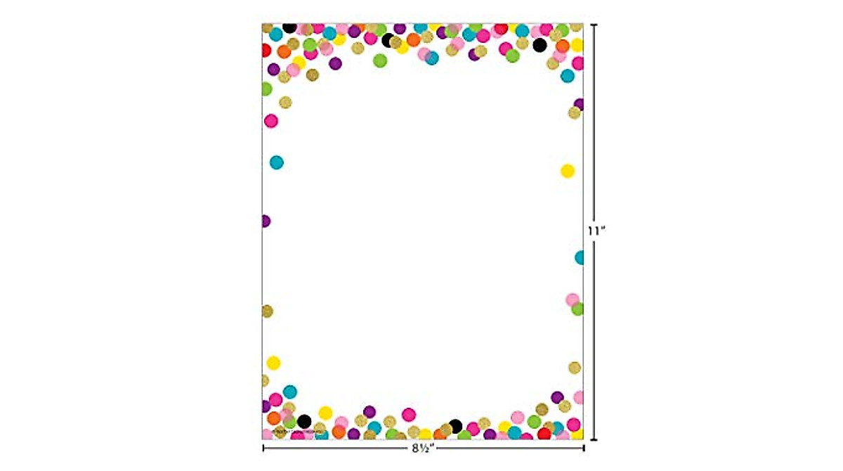 Colorful Confetti Computer Paper - 50 Sheets for Fun