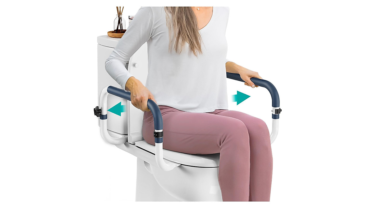 PELEGON Toilet Safety Rails - Secure & Adjustable Support