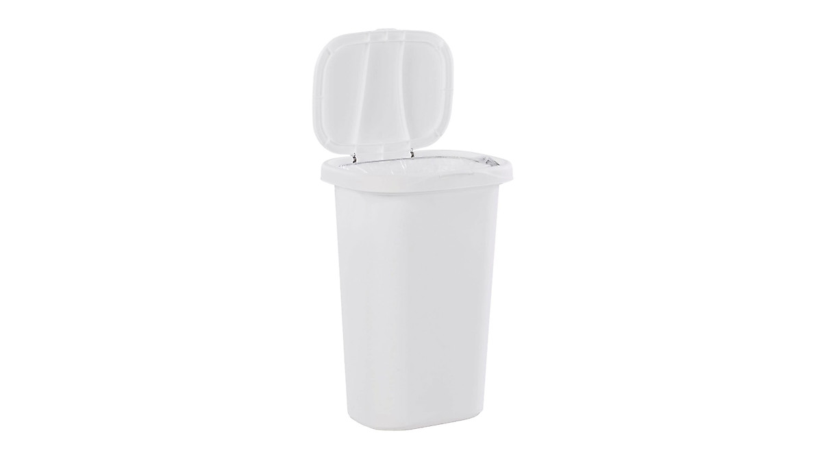 Rubbermaid 13-Gallon Spring Top Trash Can - Durable & Space-Saving