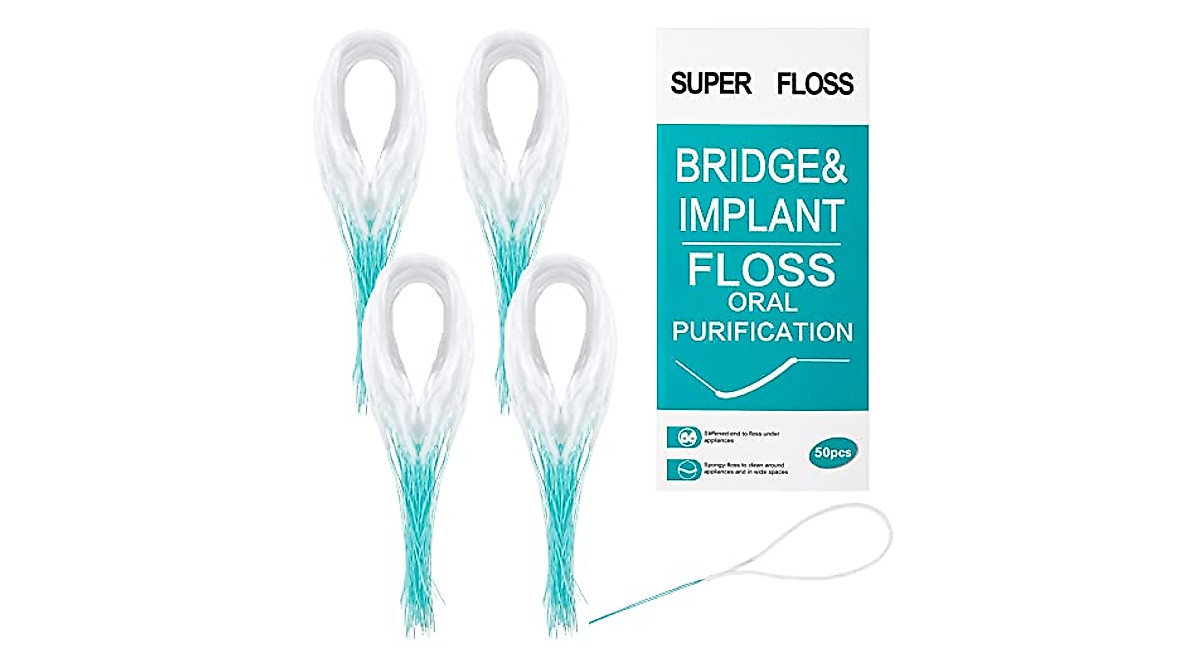 200 Pcs Dental Floss Threaders for Braces & Implants