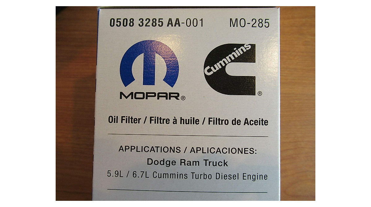 Mopar Dodge Ram Oil Change Kit – 6.7L Diesel 5w-40