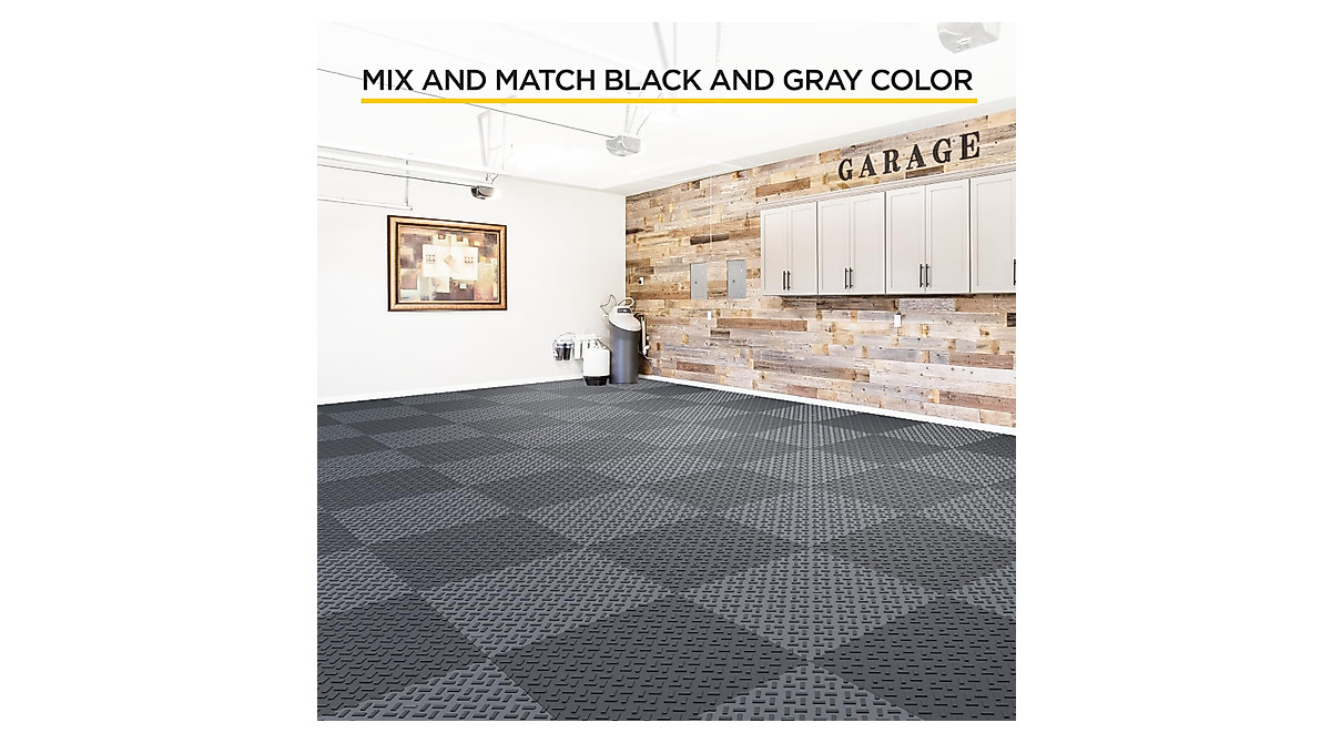 Durable Garage Floor Tiles - Pack of 48 Interlocking Tiles